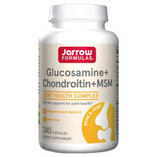 Препарат для суглобів та зв'зок Jarrow Formulas Glucosamine + Chondroitin + MSM Combination 240 Caps JRW-19022