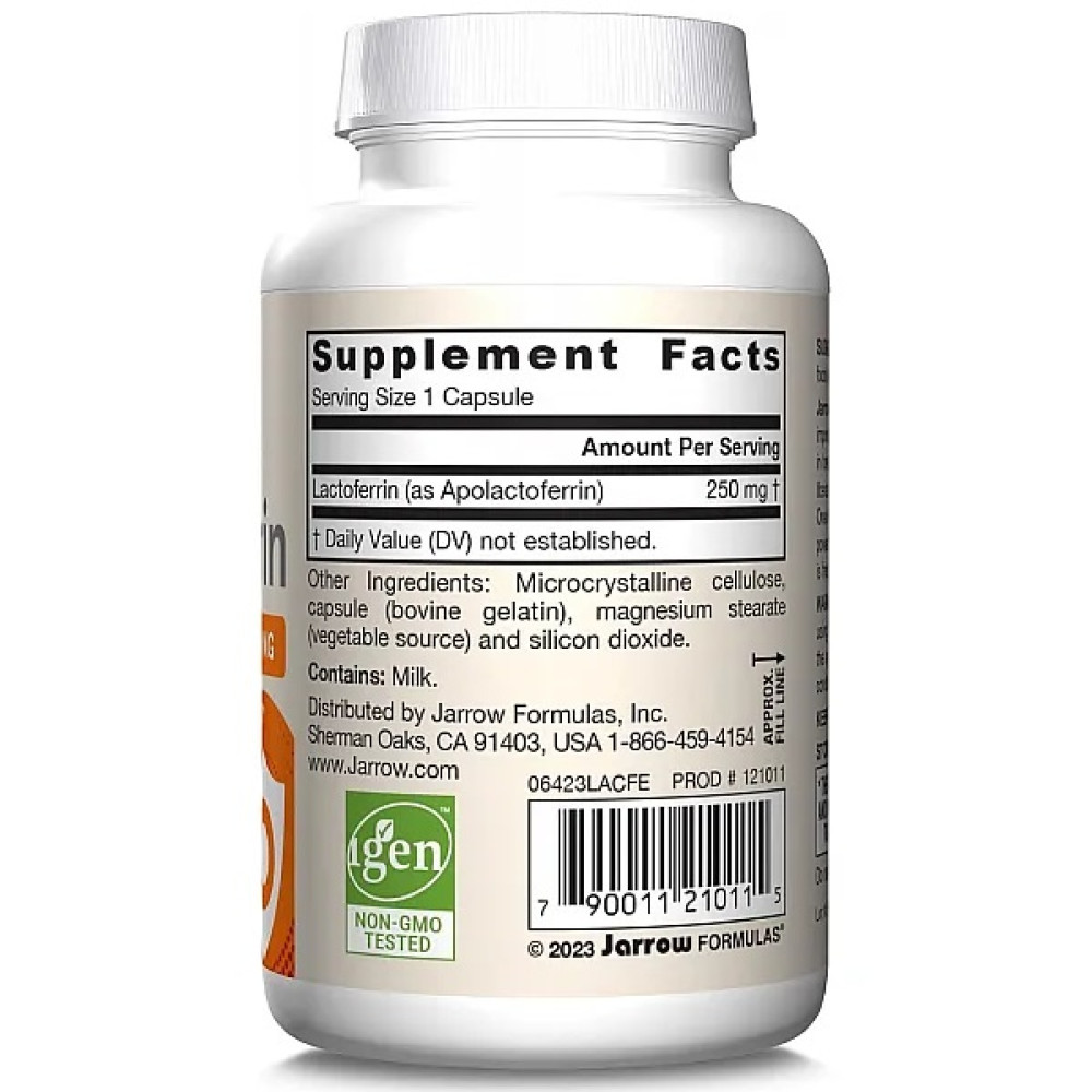 Комплекс для травлення Jarrow Formulas Lactoferrin 250 mg 60 Caps JRW-21011