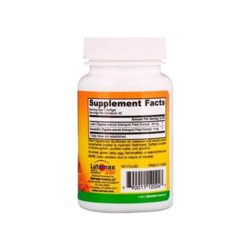 Лютеїн Jarrow Formulas Lutein 20 mg 60 Softgels
