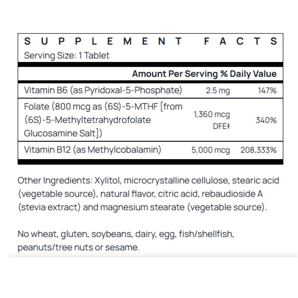 Вітамін Б12 Jarrow Formulas Methyl B-12 & Methyl Folate 5000 mcg/800 mcg 60 Chewable Tabs Cherry Flavor