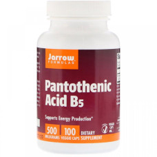 Пантотенова кислота Jarrow Formulas Pantothenic Acid B5 500 mg 100 Veg Caps