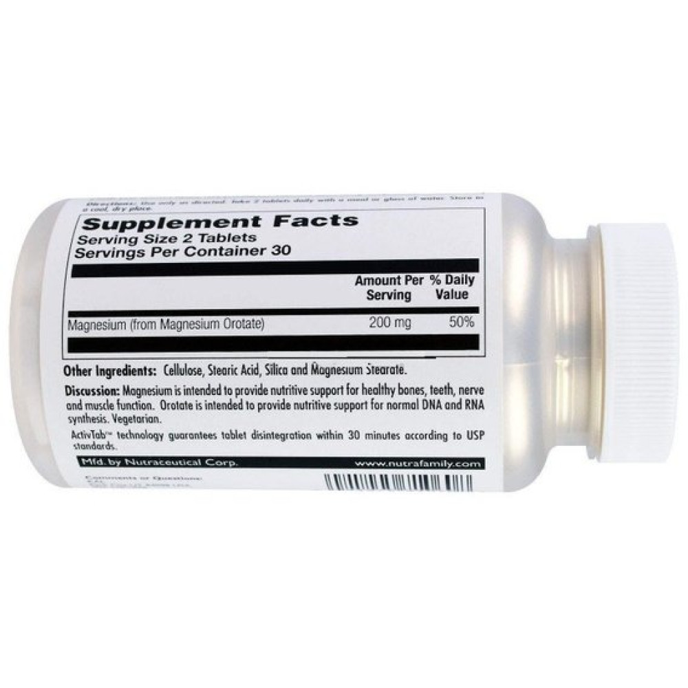 Мікроелемент Магній KAL Magnesium Orotate 200 mg 60 Tabs CAL-71060