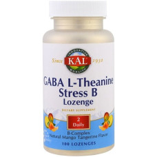 Амінокомплекс KAL GABA L-Theanine Stress B Lozenge 100 Lozenges Natural Mango Tangerine Flavor CAL-27691