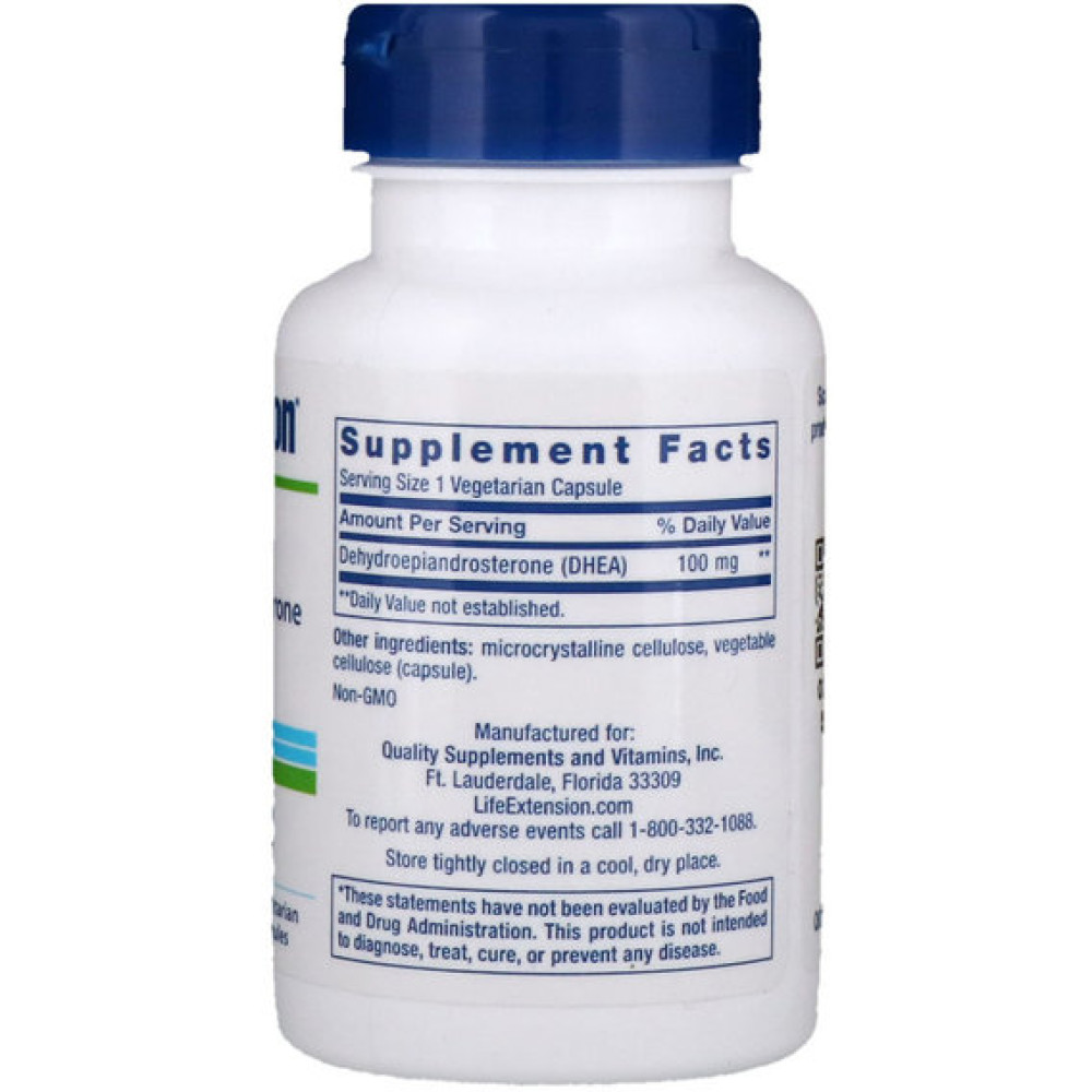 ДГЕА Life Extension DHEA 100 mg 60 Veg Caps