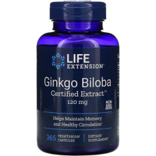 Гінкго Білоба Life Extension Ginkgo Biloba Certified Extract 120 mg 365 Veg Caps