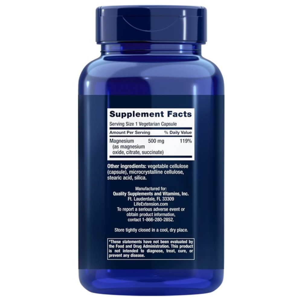 Мікроелемент Магній Life Extension Magnesium Caps 500 mg 100 Veg Caps