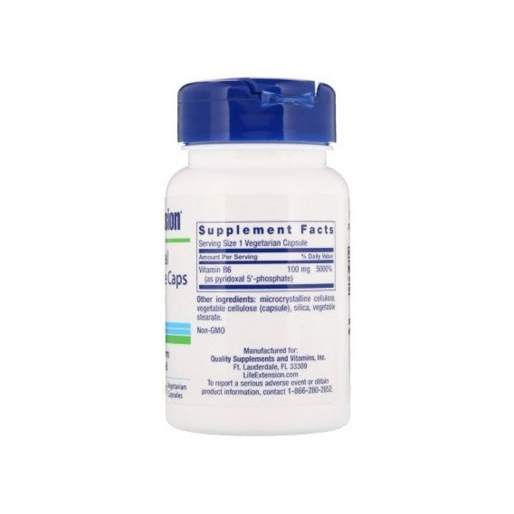Пірідоксин Life Extension Pyridoxal 5'-Phosphate 100 mg 60 Veg Caps