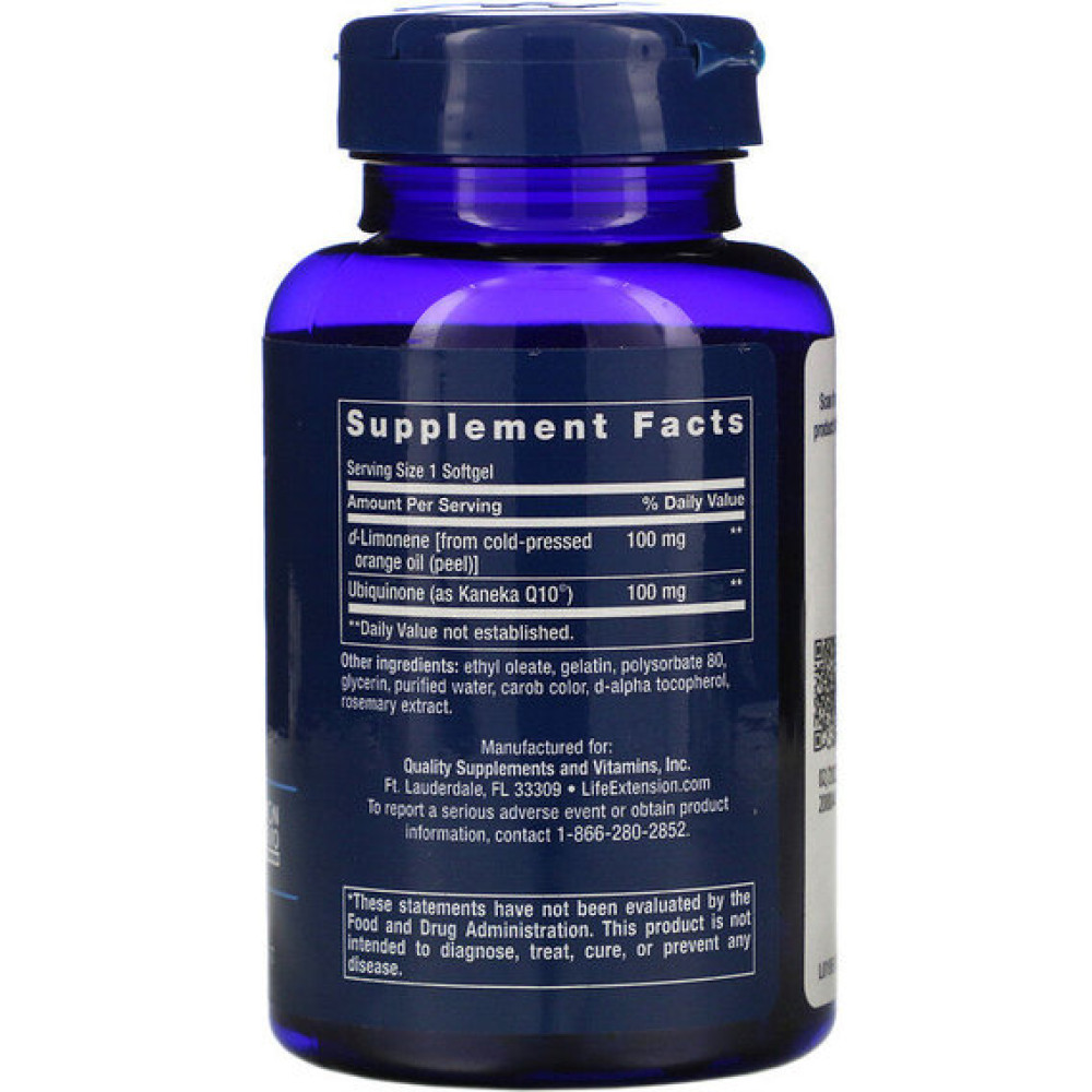 Коензим Life Extension Super-Absorbable CoQ10 100 mg 60 Softgels LEX-19516