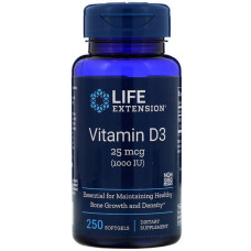 Вітамін D Life Extension Vitamin D3 1000 IU 250 Softgels LEX-17512 Вітамін D Life Extension Vitamin D3 1000 IU 250 Softgels LEX-17512