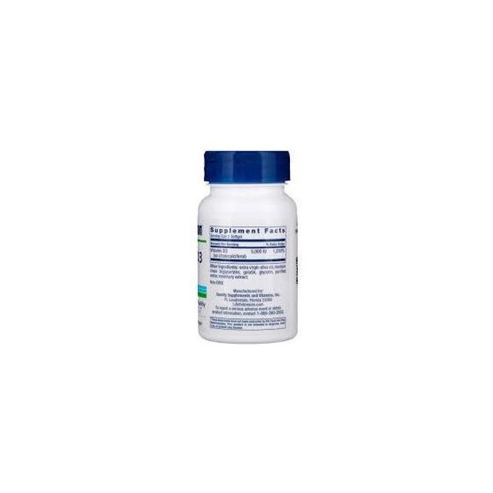 Вітамін D Life Extension Vitamin D3 5000 IU 60 Softgels