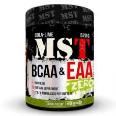 Амінокислота BCAA для спорту MST Nutrition BCAA & EAA Zero 520 g /40 servings/ Cola Lime