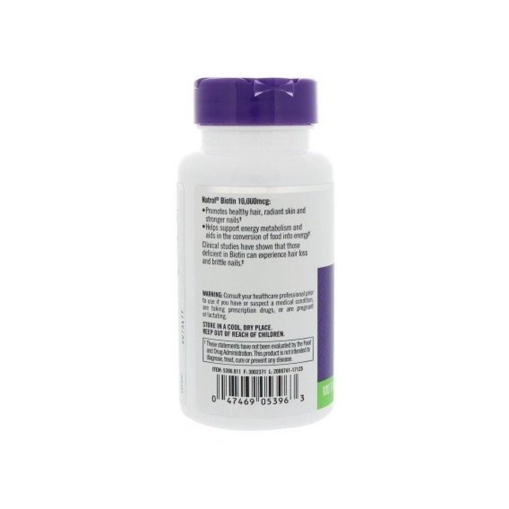 Біотин Natrol Biotin 10000 mcg 100 Tabs