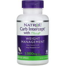 Комплекс для зниження ваги Natrol Carb Intercept with Phase 2 Carb Controller 1000 mg 60 Veg Caps NTL-16176