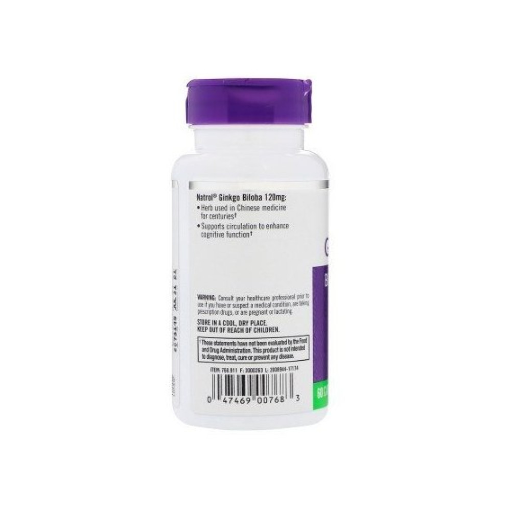Гінкго Білоба Natrol Ginkgo Biloba 120 mg 60 Caps