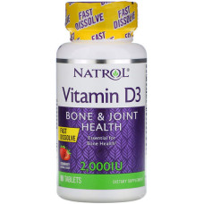 Вітамін D Natrol Vitamin D3 2000 IU 90 Tabs Strawberry NTL-05889 Вітамін D Natrol Vitamin D3 2000 IU 90 Tabs Strawberry NTL-05889