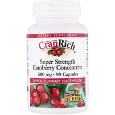 Журавлина Natural Factors Cran Rich Super Strength Cranberry Concentrate 500 mg 90 Caps NFS04512