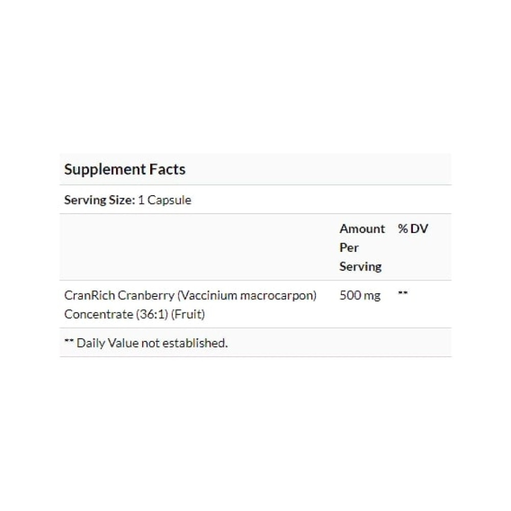 Журавлина Natural Factors Cran Rich Super Strength Cranberry Concentrate 500 mg 90 Caps NFS04512