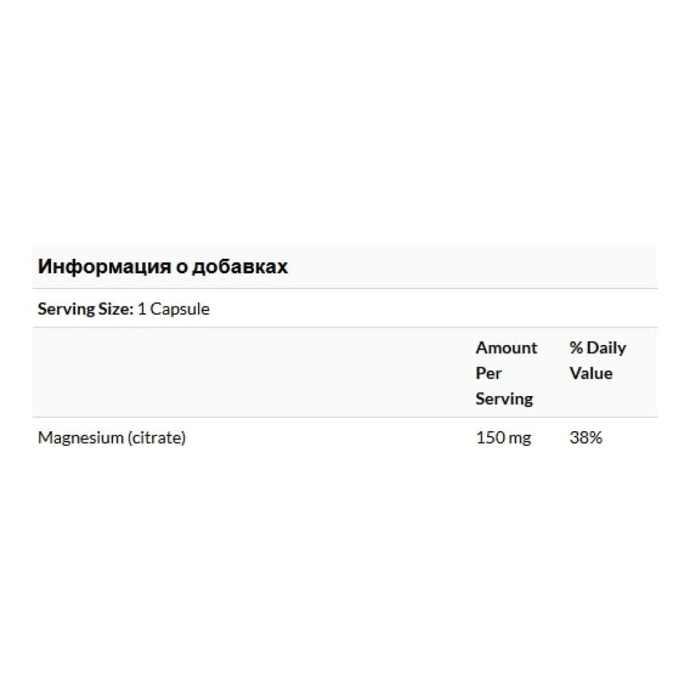Мікроелемент Магній Natural Factors Magnesium Citrate 150 mg 90 Caps NFS-01652