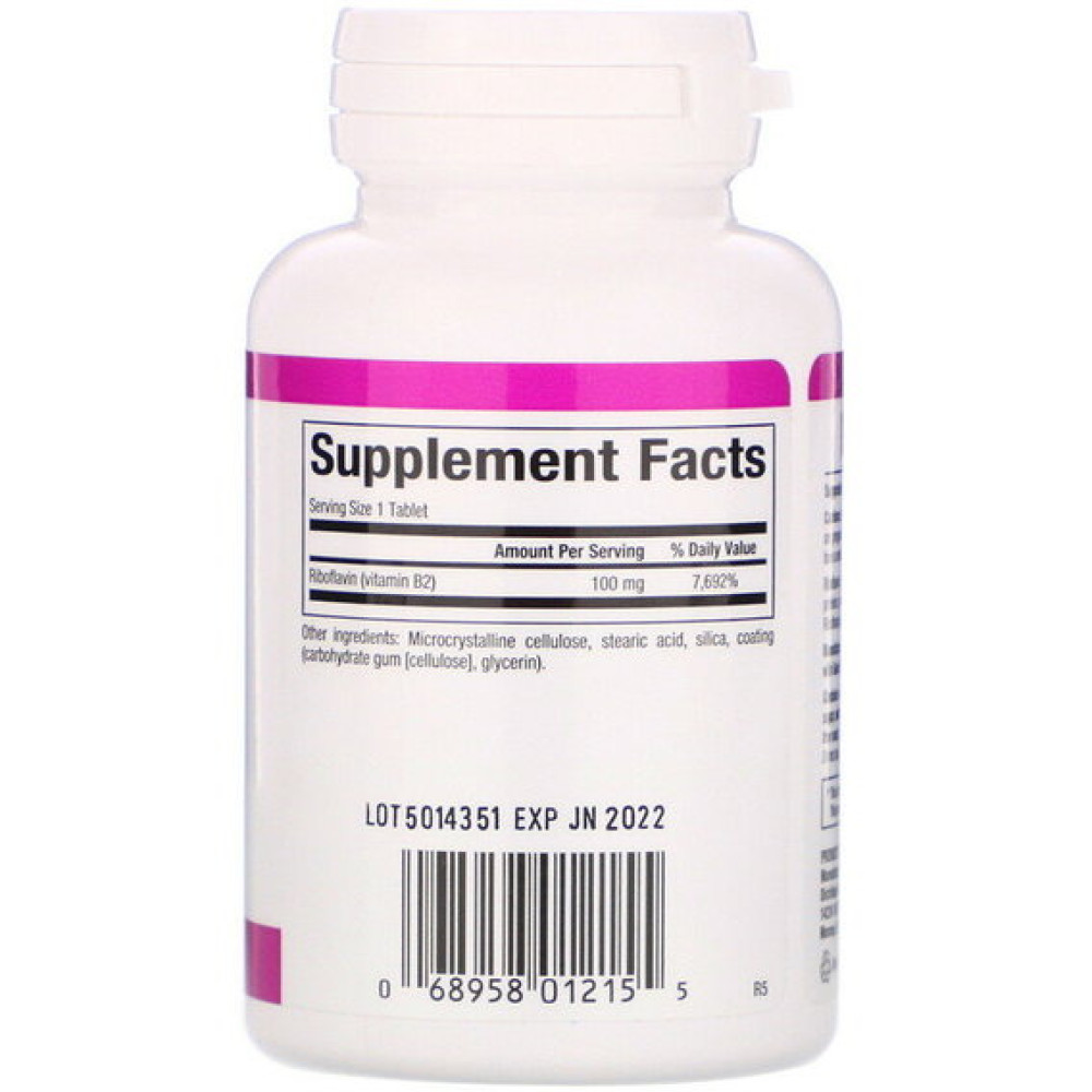 Рібофлавін Natural Factors Vitamin B2, Riboflavin 100 mg 90 Tabs NFS01215