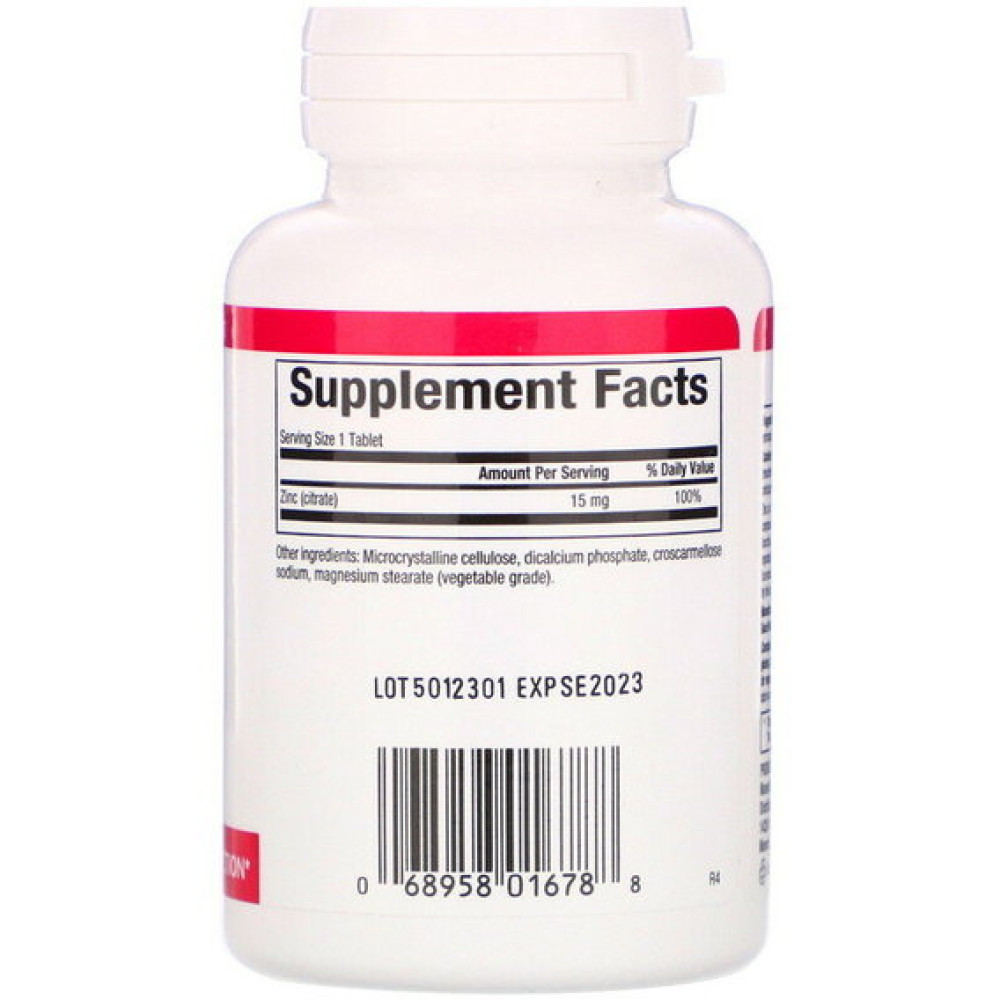 Мікроелемент Цинк Natural Factors Zinc Citrate 15 mg 90 Tabs NFS-01678