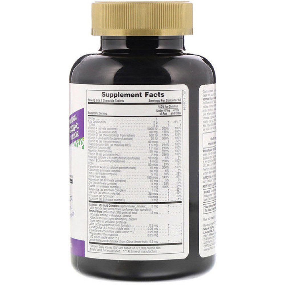 Вітамінно-мінеральний комплекс Nature's Plus Animal Parade Gold 120 Tabs Natural Grape Flavor NTP29934
