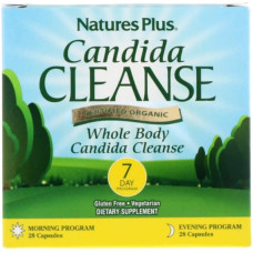 Протигрибковий препарат Nature's Plus Candida Cleanse, 7 Day Program, 2 Bottles, 28 Capsules Each NTP1116