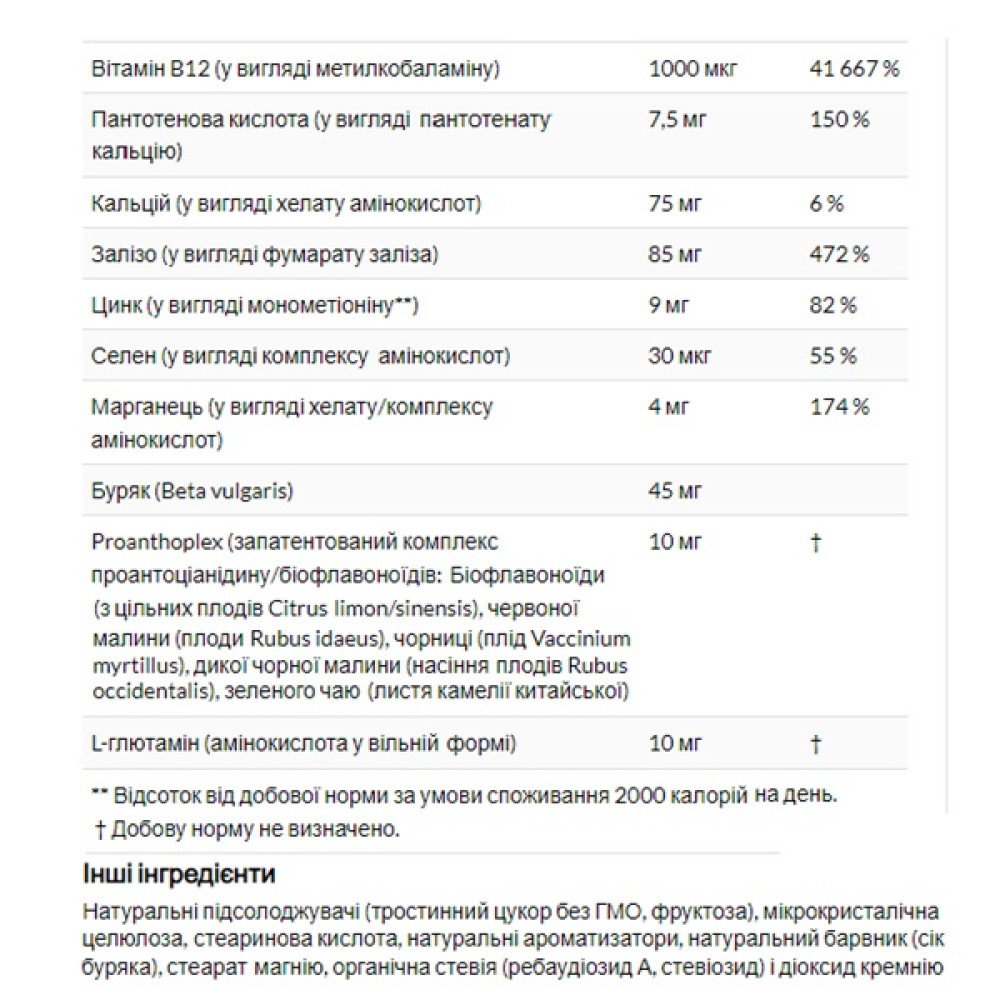 Мікроелемент Залізо Nature's Plus Hema-Plex 60 Chewables Mixed Berry NTP3768