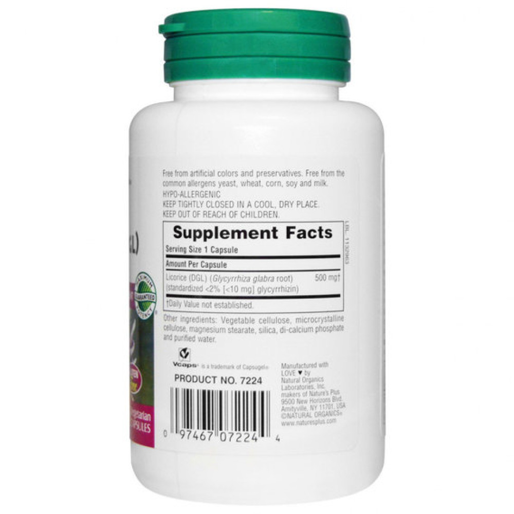 Корінь солодки Nature's Plus Herbal Actives, Licorice 500 mg 60 Caps