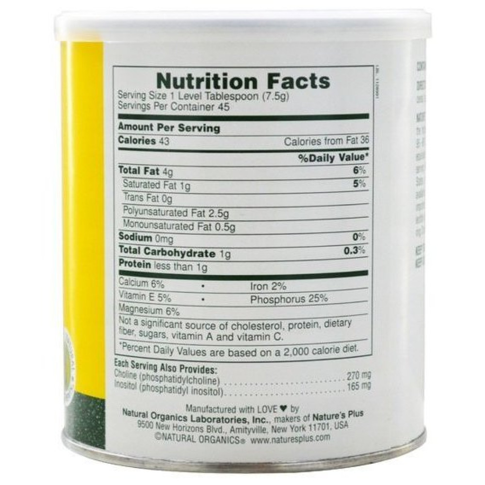 Лецитин Nature's Plus Lecithin Granules Natural Soya 12 oz 340 g /45 servings/