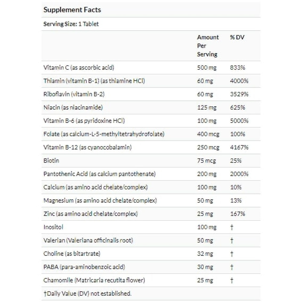 Комплекс для профілактики нервової системи Nature's Plus Mega-Stress Complex 90 Tabs NTP1261
