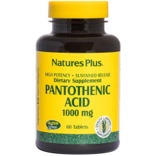 Пантотенова кислота Nature's Plus Pantothenic Acid 1000 mg 60 Tabs NTP2060