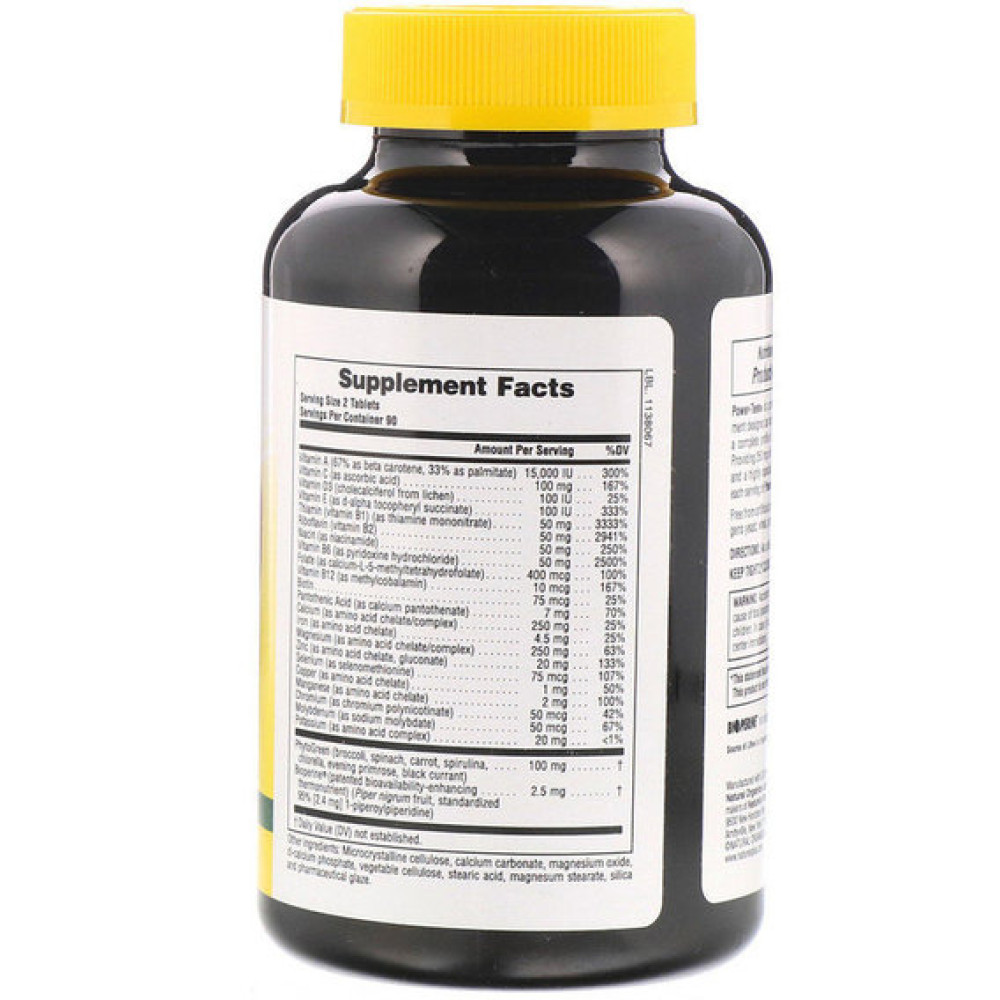 Вітамінно-мінеральний комплекс Nature's Plus Source of Life Power Teen 180 Tabs NTP29992