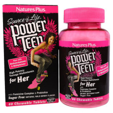 Вітамінно-мінеральний комплекс Nature's Plus Power Teen for her 60 Chewable Tabs Wild berry flavor