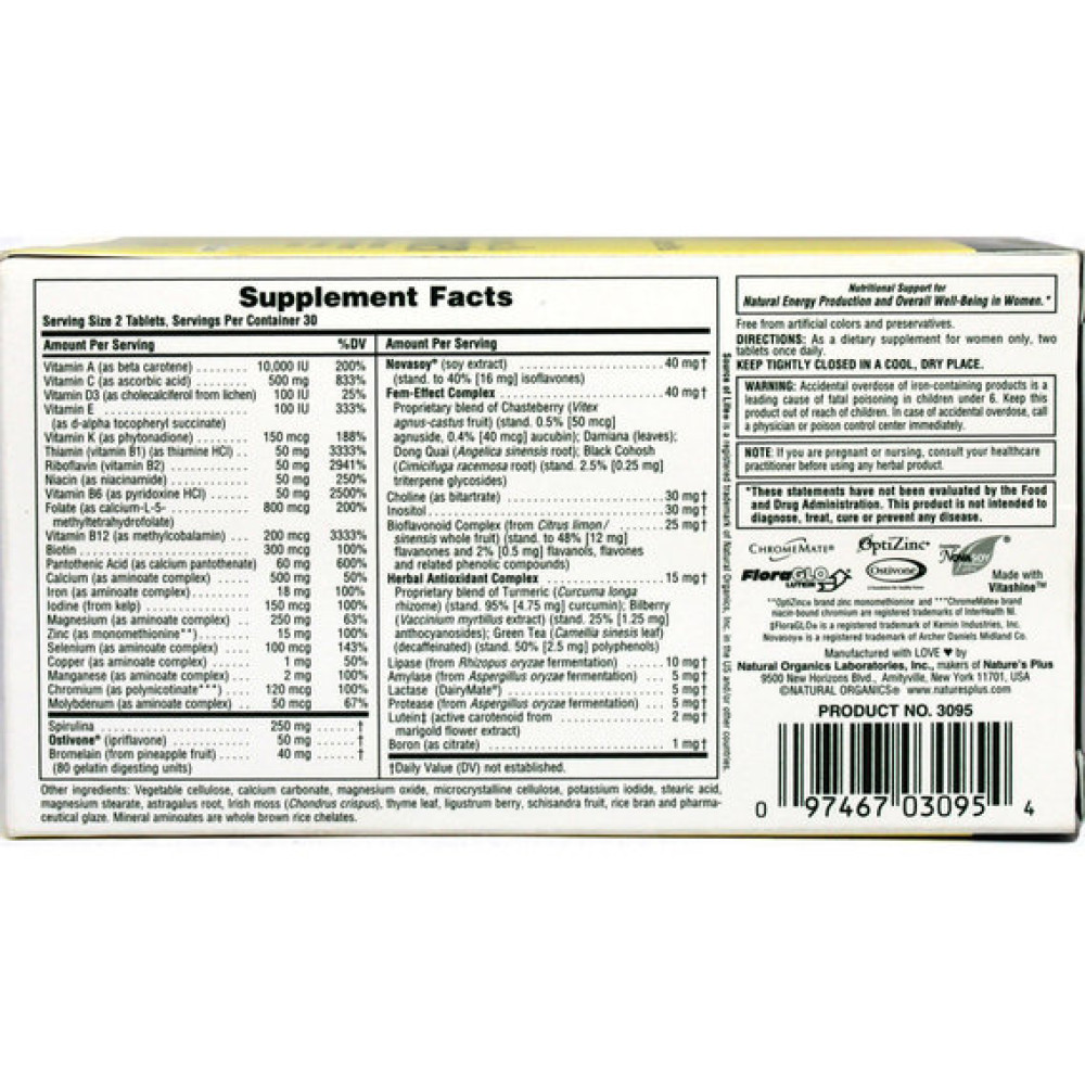 Вітамінно-мінеральний комплекс Nature's Plus Source of Life Women 60 Tabs