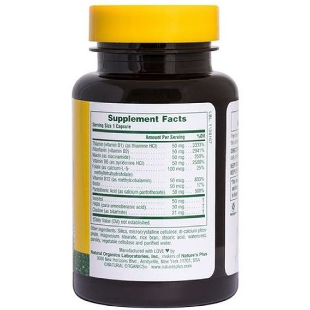 В комплекс Nature's Plus Super В-50 60 Veg Caps NTP1310