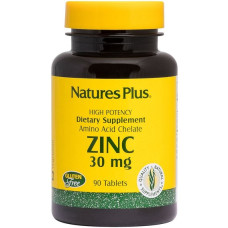 Мікроелемент Цинк Nature's Plus Zinc 30 mg 90 Tabs NTP3641