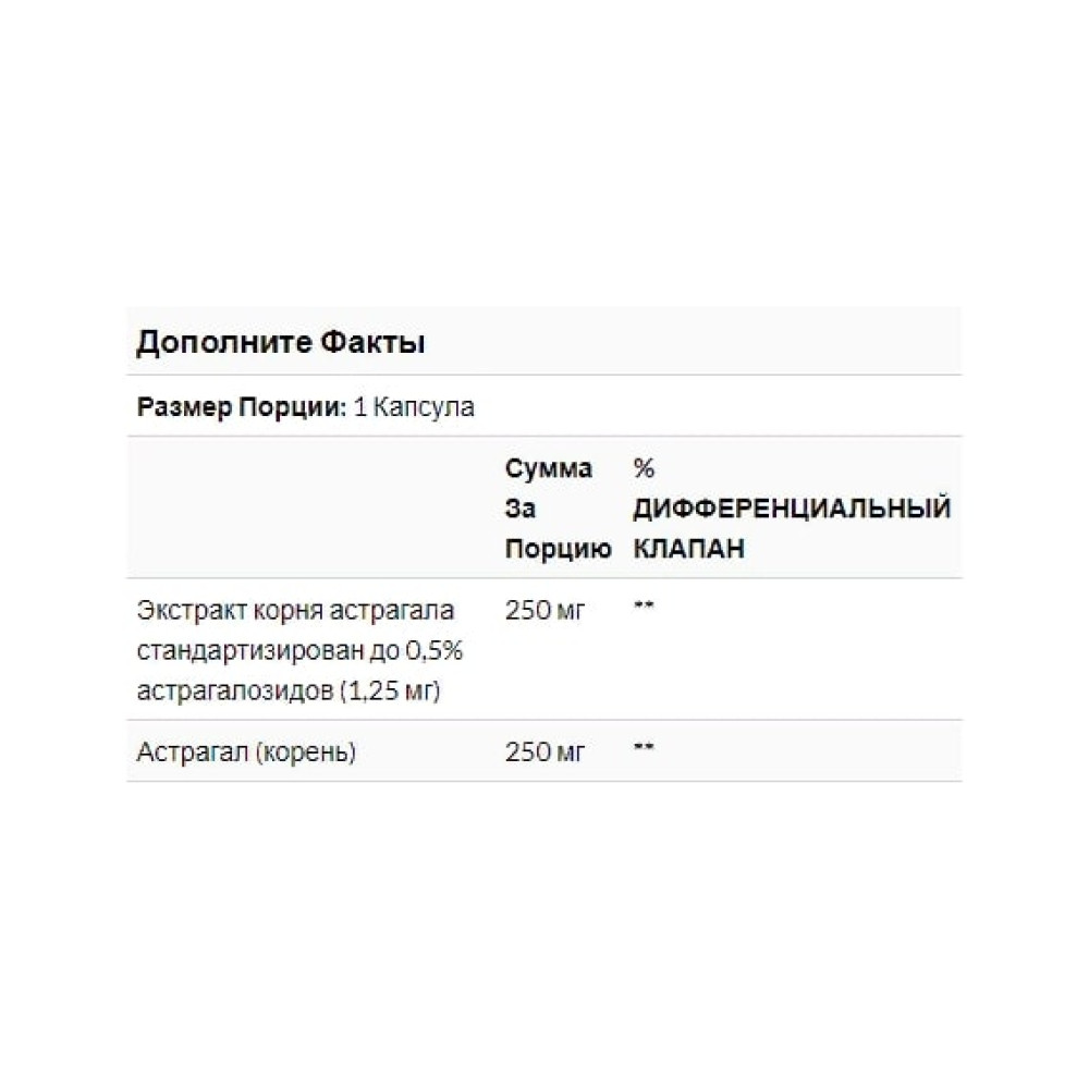 Корінь астрагалу Nature's Way Astragalus 60 Veg Caps NWY-15383