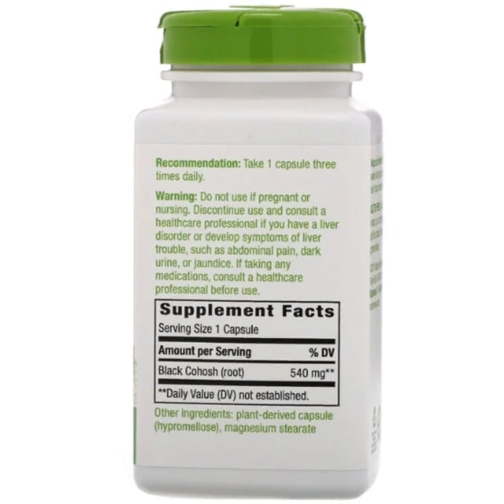 Клопогон Nature's Way Black Cohosh Root 540 mg 180 Caps NWY-14690