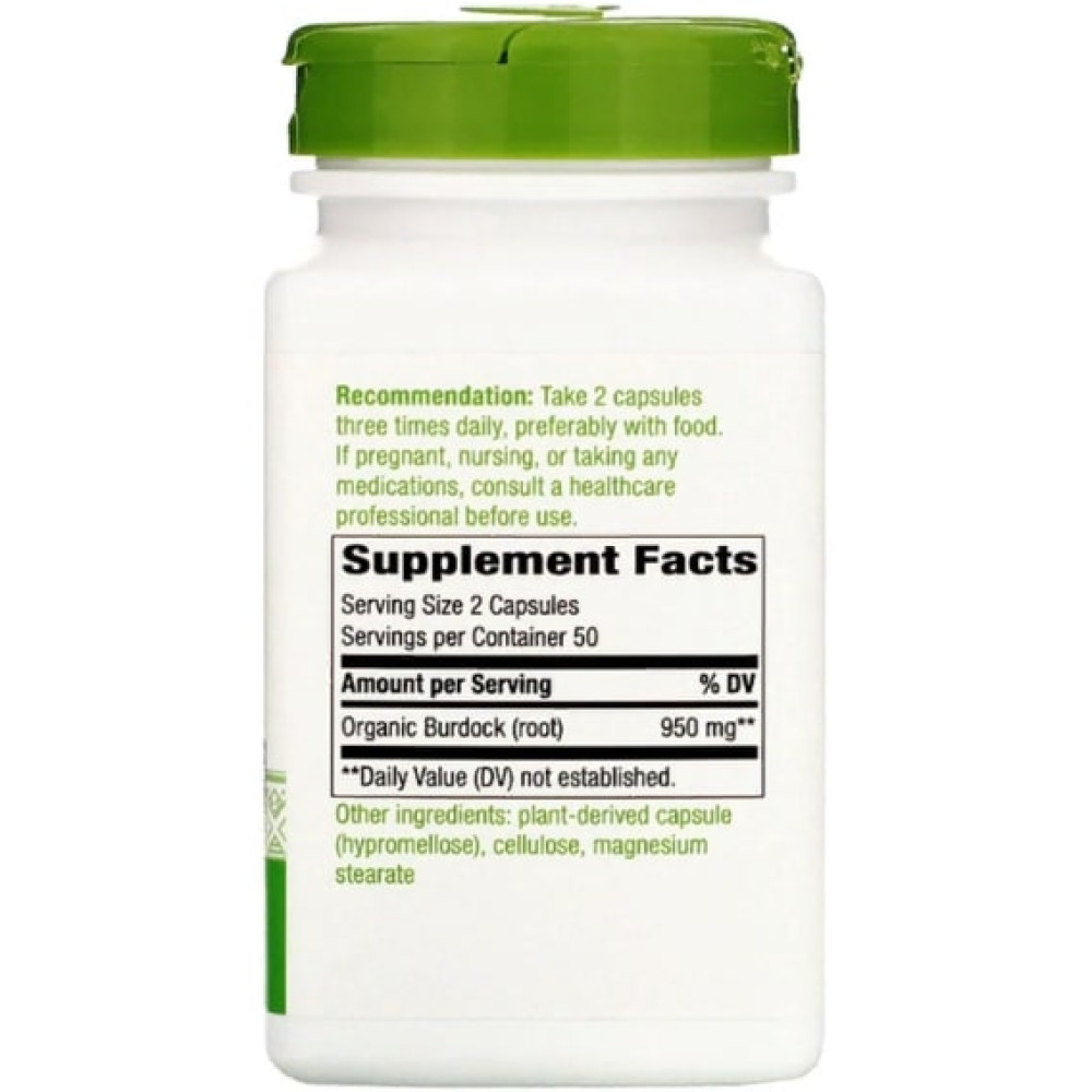 Корінь лопуха Nature's Way Burdock Root 475 mg 100 Caps NWY-11200