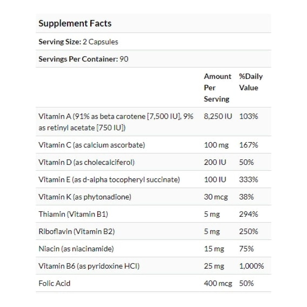 Вітамінно-мінеральний комплекс Nature's Way Prenatal Multi-Vitamin and Multi-Mineral 180 Caps NWY45130