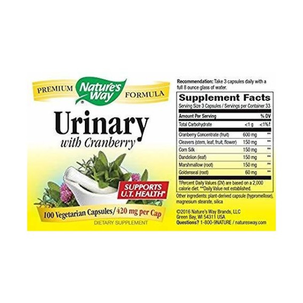 Журавлина Nature's Way Urinary with Cranberry 420 mg 100 Caps