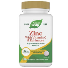 Мікроелемент Цинк Nature's Way Zinc Lozenges 60 Lozenges Wild berry flavor