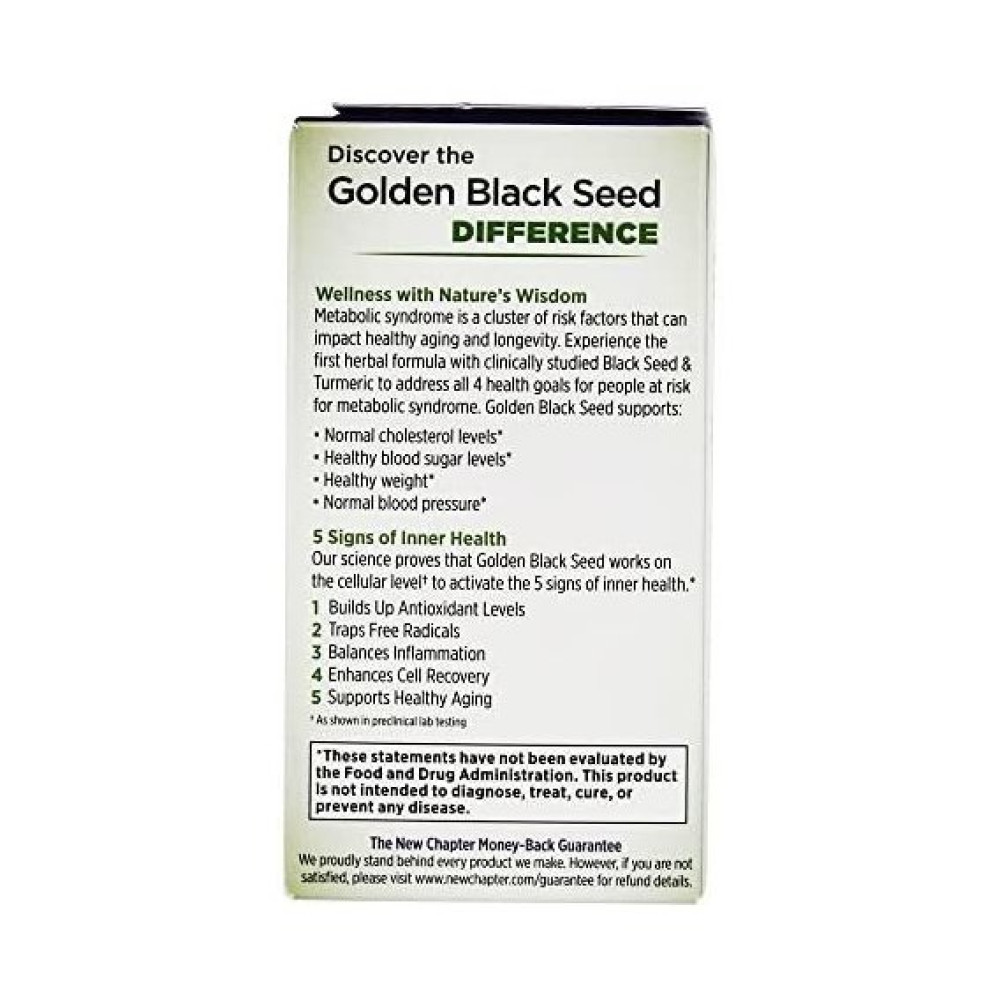 Комплекс для профілактики діабету New Chapter Golden Black Seed 30 Veg Caps NCR-90151