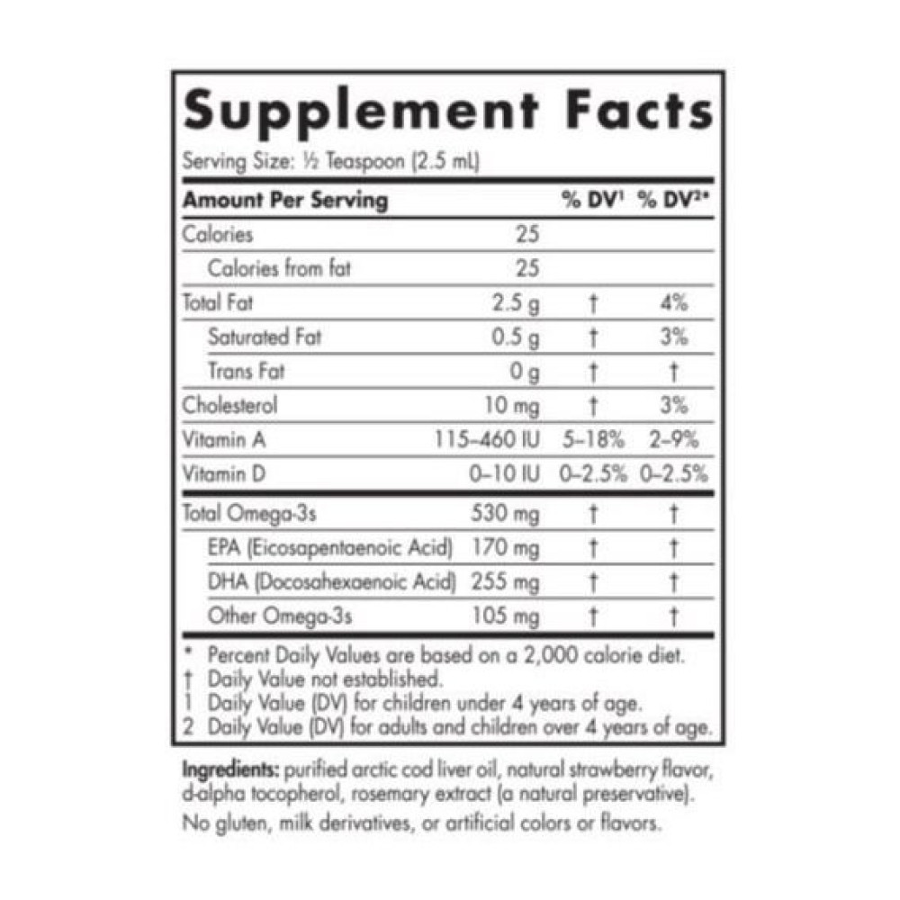 Омега 3 Nordic Naturals Children's DHA 530 mg 4 fl oz 119 ml Strawberry
