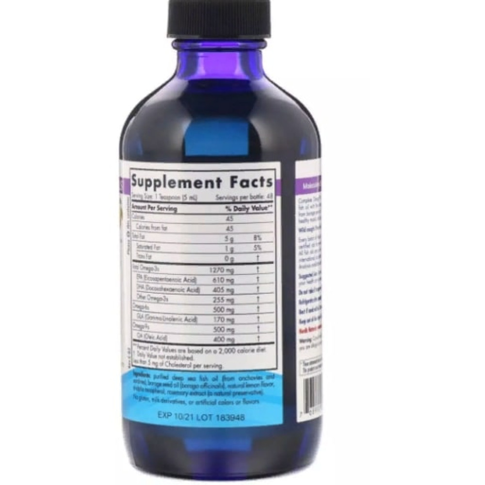 Омега 3 Nordic Naturals Complete Omega, 1270 mg Omega-3 / 170 mg CLA, 8 fl 237 ml NOR02773