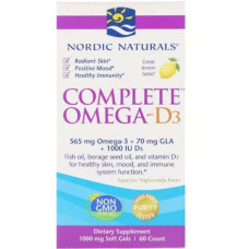 Омега 3 Nordic Naturals Complete Омега-D3 1000 mg 60 Softgels Lemon Flavor NOR01778 Омега 3 Nordic Naturals Complete Омега-D3 1000 mg 60 Softgels Lemon Flavor NOR01778