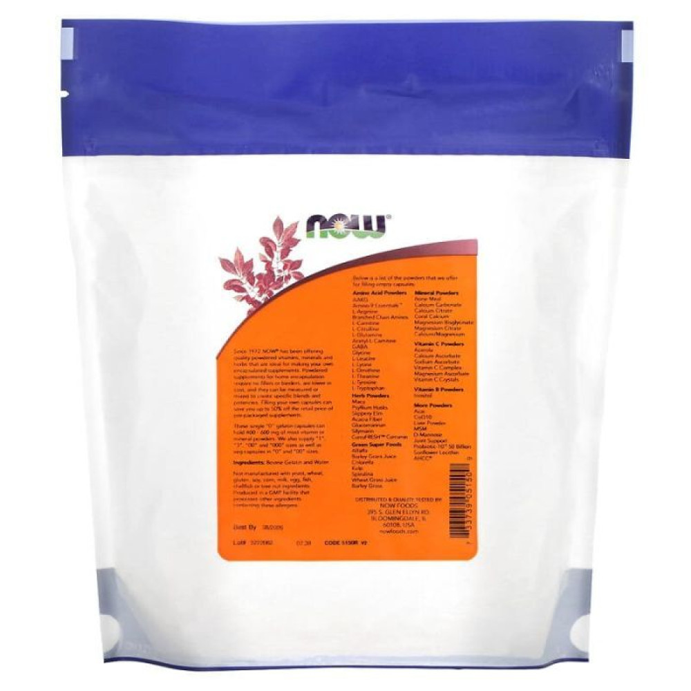 Порожні капсули NOW Foods 