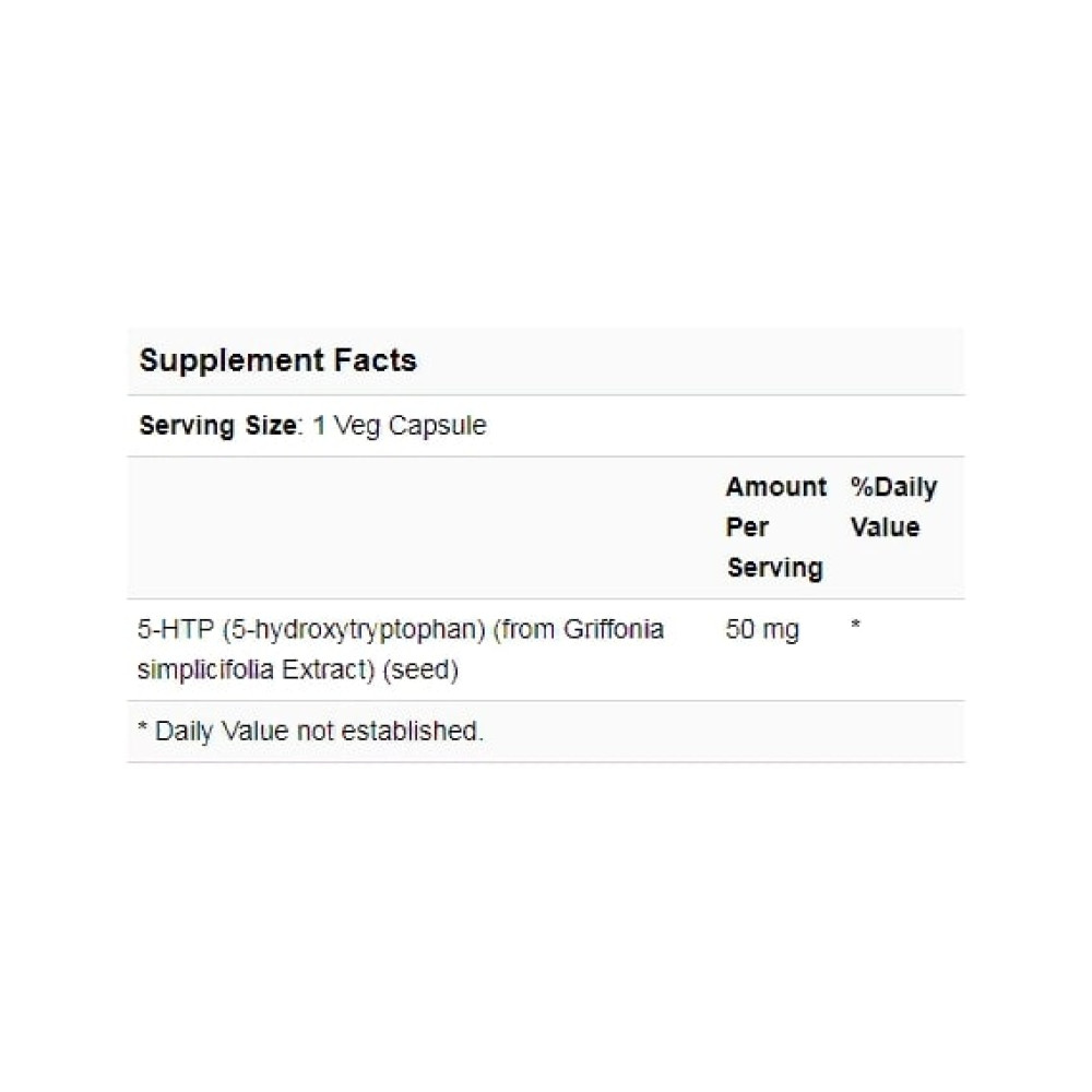 Триптофан NOW Foods 5-HTP 50 mg 180 Veg Caps NOW-00101