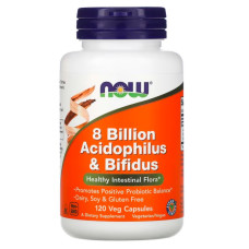 Пробіотик NOW Foods 8 Billion Acidophilus & Bifidus 120 Veg Caps