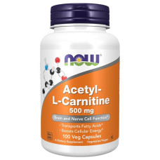 Комплекс Ацетил/Карнітін NOW Foods Acetyl-L-Carnitine 500 mg 100 Veg Caps
